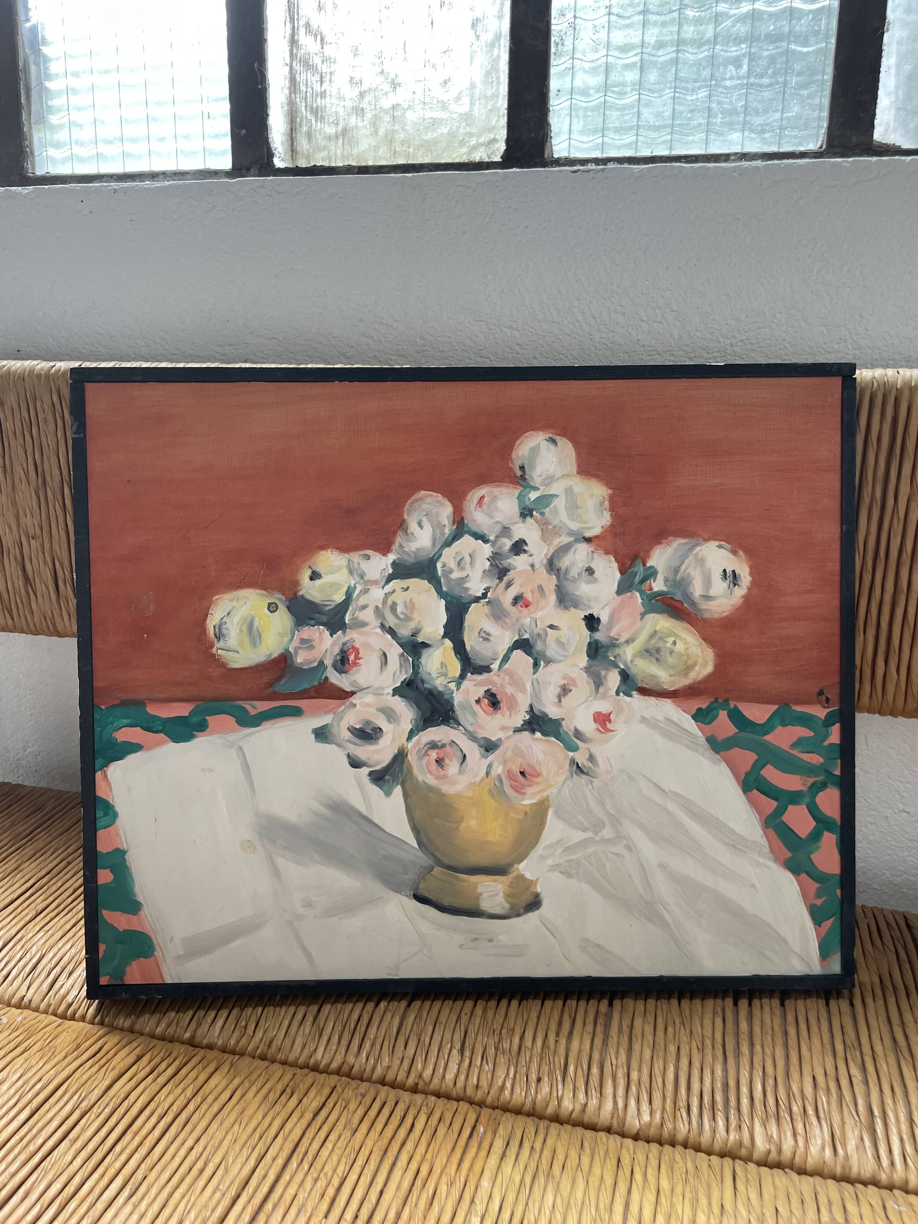 Oil painting flowers