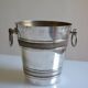 Silver-plated ice or champagne bucket with goldsmith's hallmark