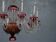 Chandelier pendants 19th golden colored glass and gilding