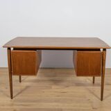 Bureau en teck autoportant de style moderne du milieu du XXe siècle, Danemark, années 1960