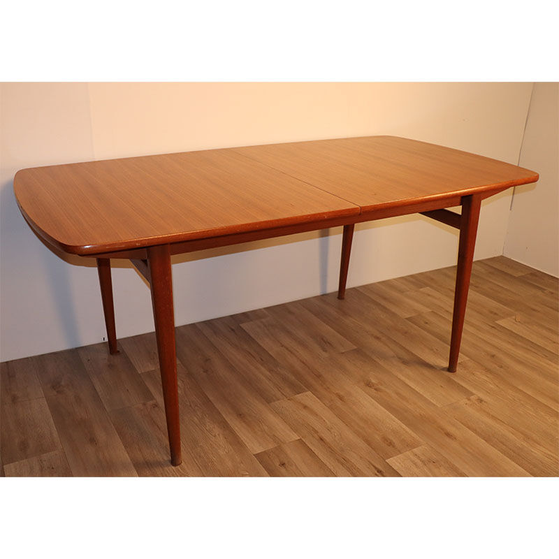 Scandinavian expandable teak dining table circa 1960