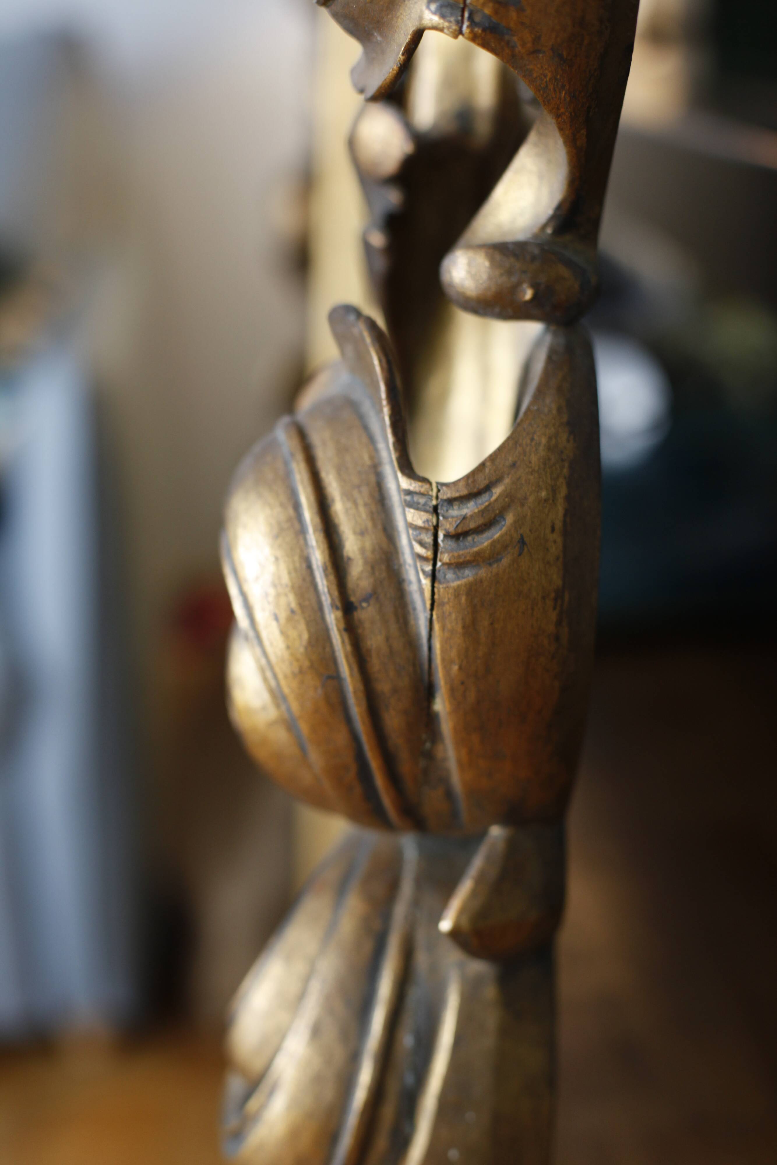 Miroir doré sculpté exceptionnel 92x128 bois