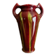 Superb Art Nouveau vase, glazed ceramic in blood red/green.