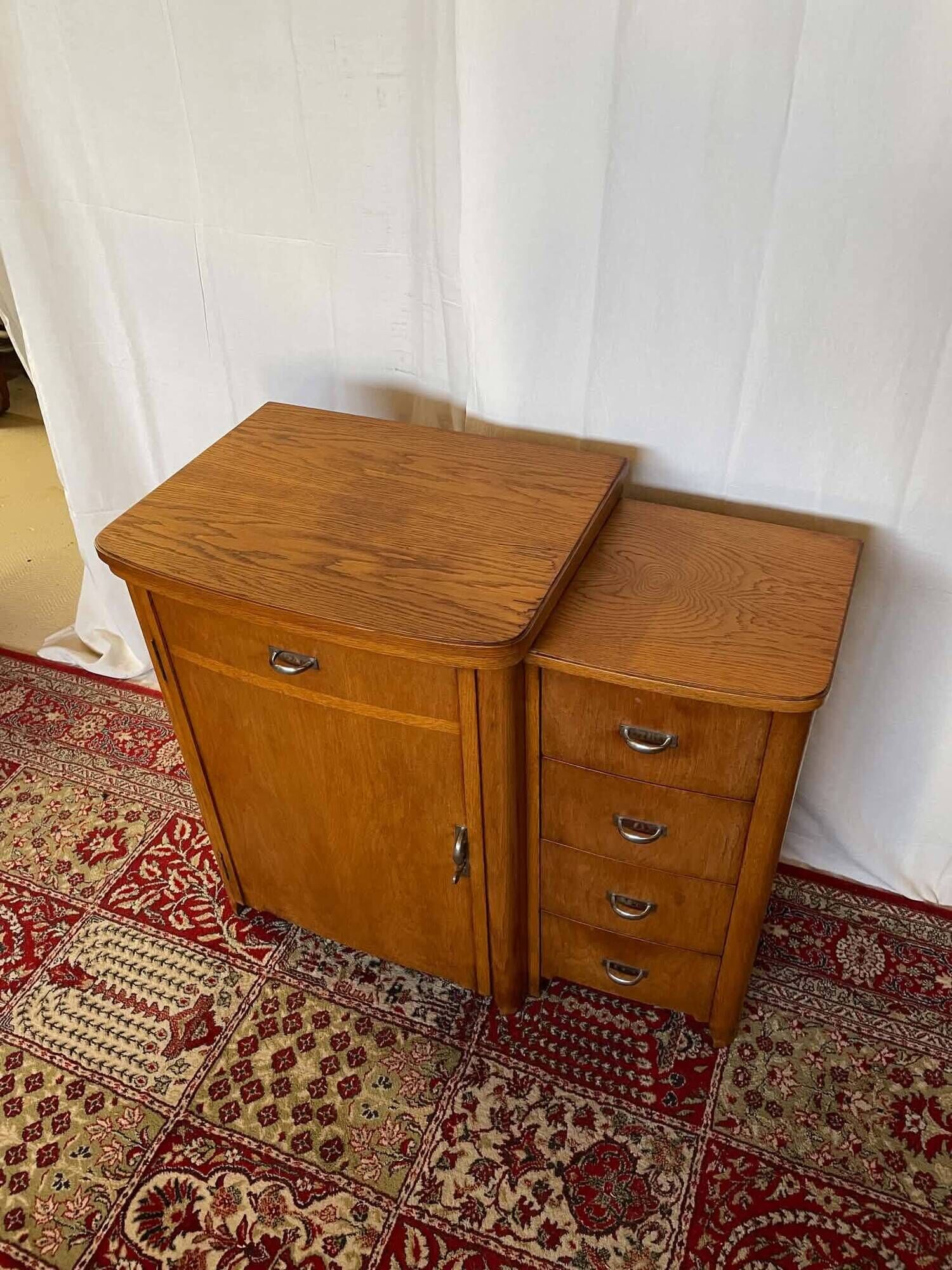 Old sewing cabinet with drawers