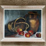 Nature morte sur bois
