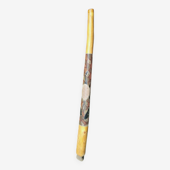 Didgeridoo artisanal from Australia decor painting bindi eucalyptus wood