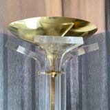 Plexi and brass floor lamp