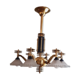 Art Deco chandelier six lights year 40