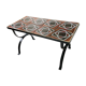 Wrought iron coffee table ceramic 60