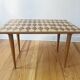 1950s wooden coffee table with marquetry from the 1950s