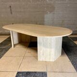 Travertine coffee table