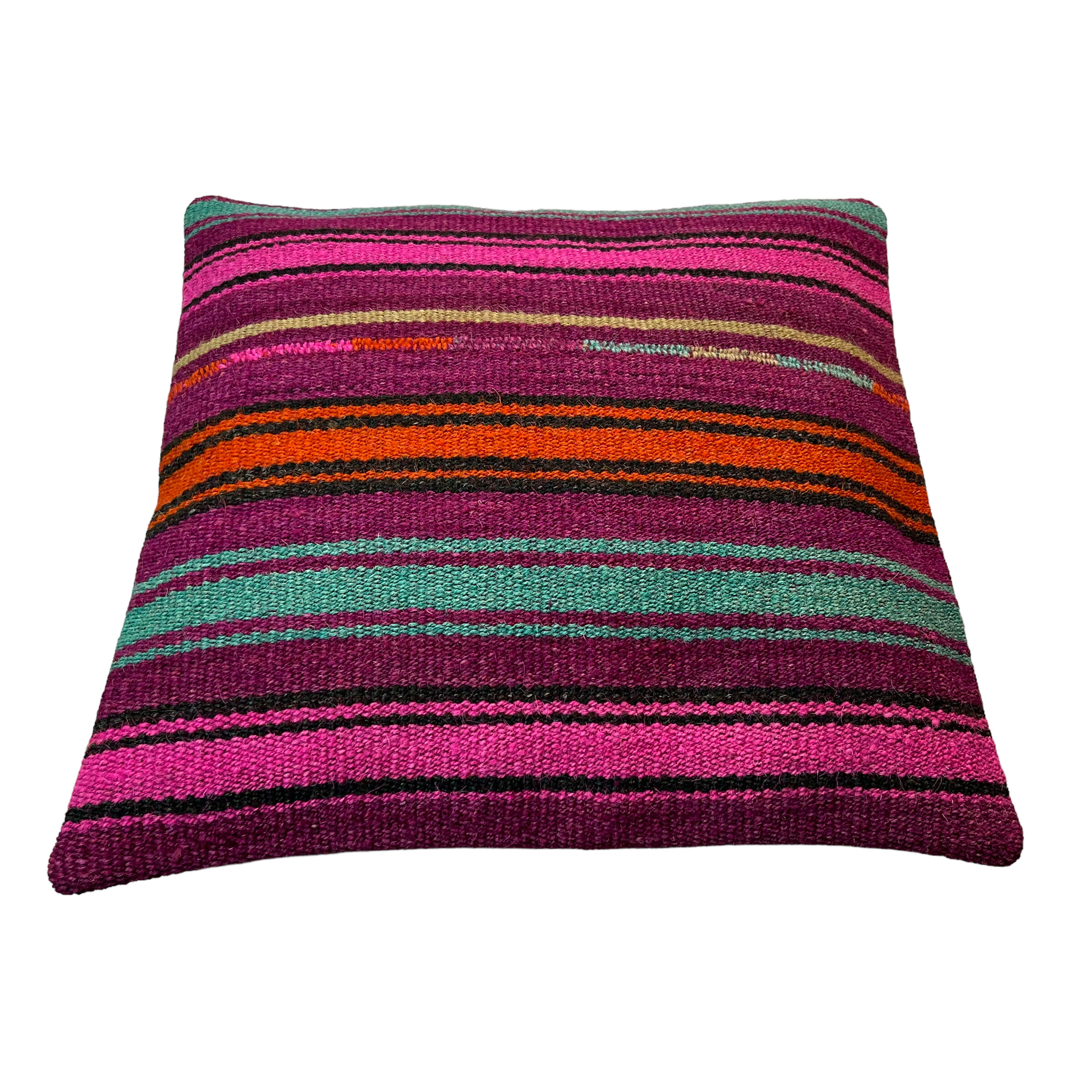 Vintage turkish kilim cushion cover , 40 x 40