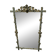 Large Wood and Patinated Stucco Mirror - Floral 1900s Period