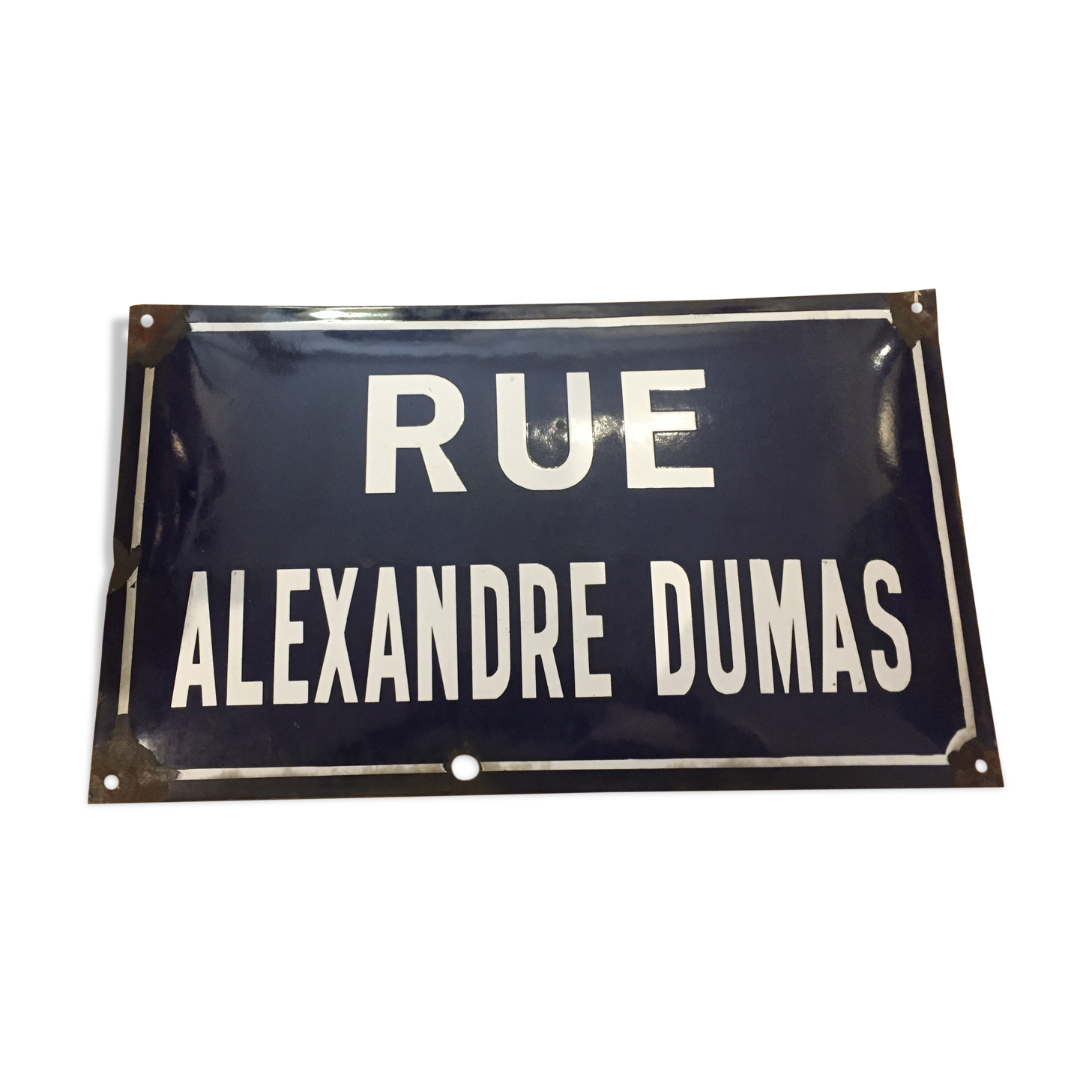 Alexandre Dumas enamelled street plaque