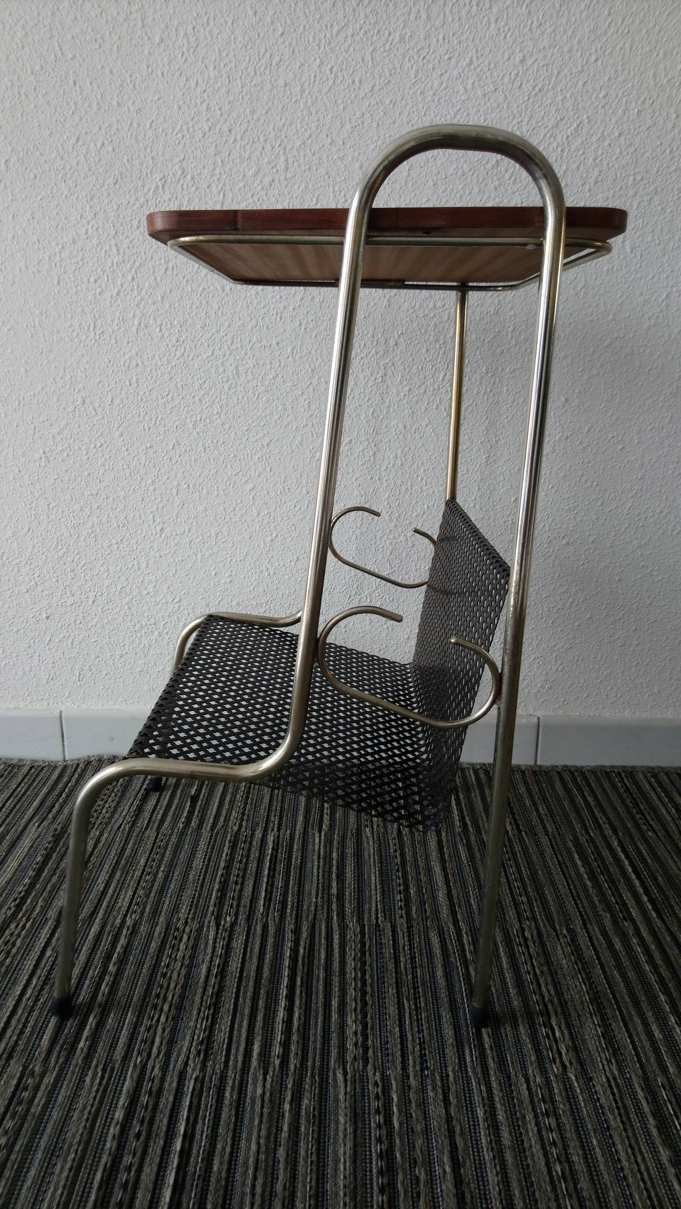 Vintage magazine rack side table