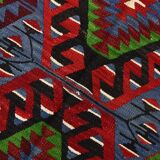 5x10 Blue & Red Vintage Kilim Rug, 154x305Cm