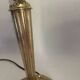 Neo-classical brass lamp, cotton shade