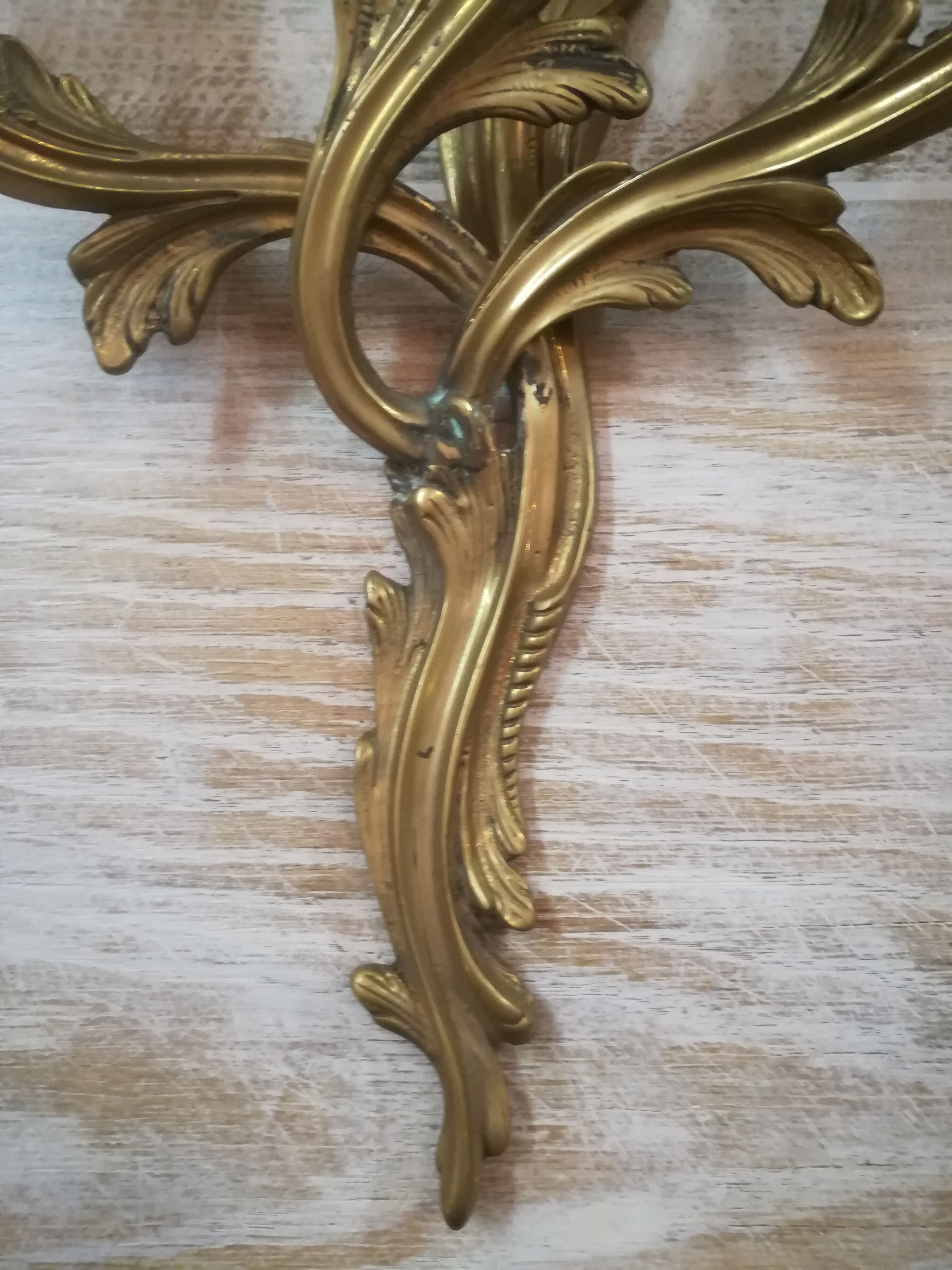 Pair of Louis XV style gilded bronze sconces