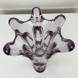 Giraffe vase in Art Vannes crystal, 1950, vintage