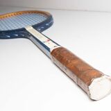 Blue Montana M505 racket with leather bag