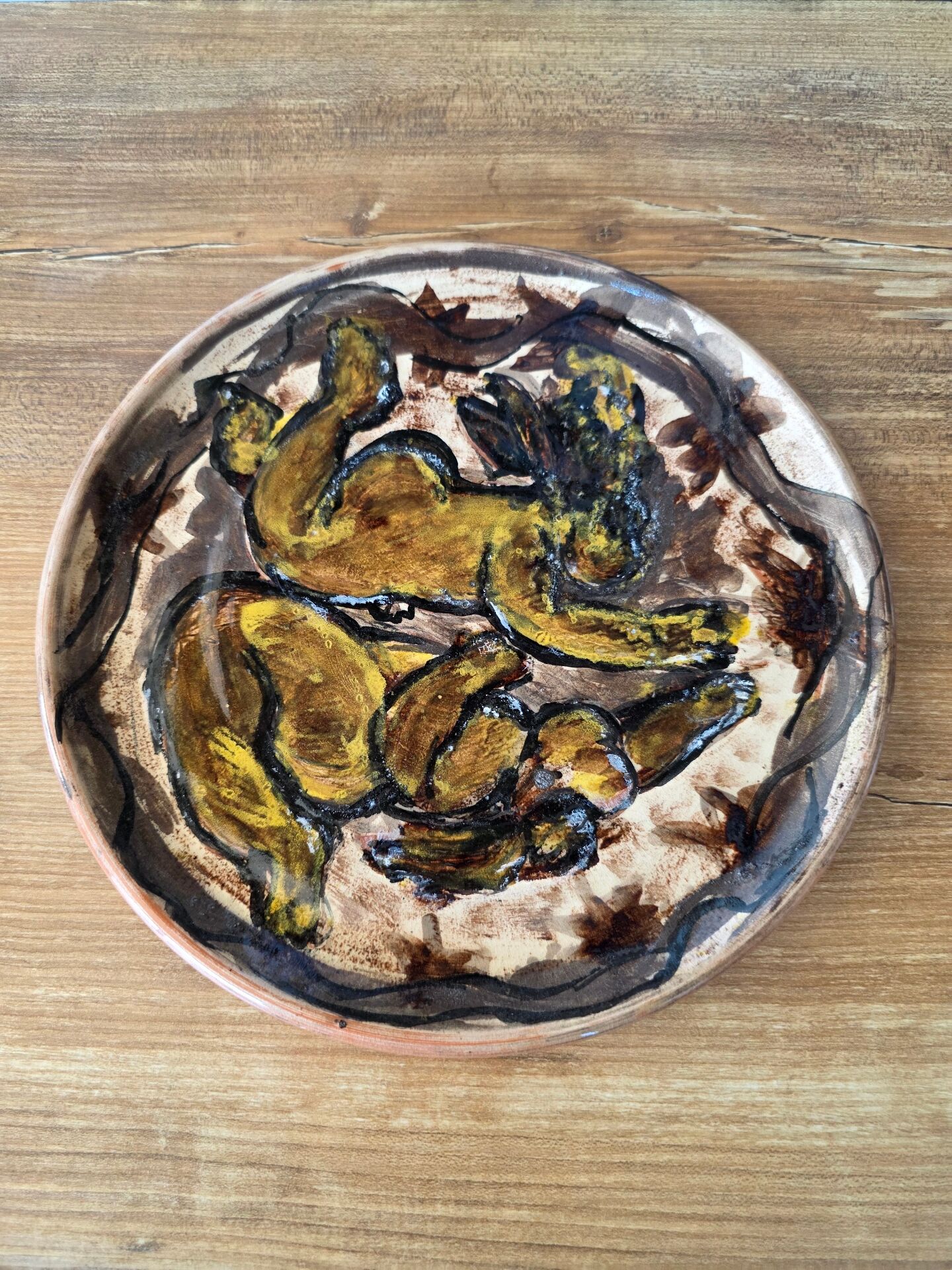Wall plate in ceramic Vallauris – Léa Donat Picasso Madoura spirit