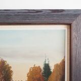 Painting „The Farmhouse on the Side”, Scandinavian design, 1970s