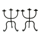Paire de chandeliers en fer forgé dans le goût des Artisans de Marolles