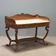 Ancient Empire desk in walnut with marble top, Italy, 19th century.