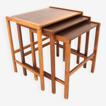 Scandinavian teak nesting tables Möbel-Ikea Sweden, 1960