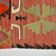 4x6 Red & Green Geometric Persian Kilim Rug, 132x194Cm