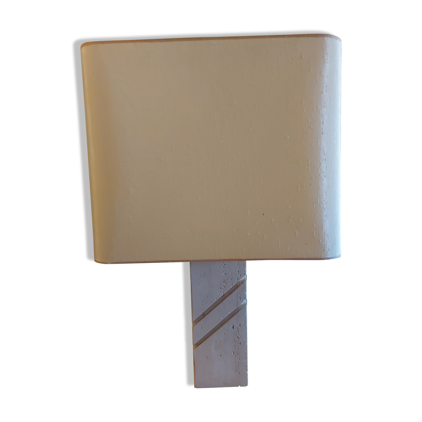 Travertine lamp foot with its original lampshade