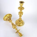 Pair of 19th century bronze candlesticks