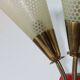Vintage 1950s wall lamp in brass with flower decoration.