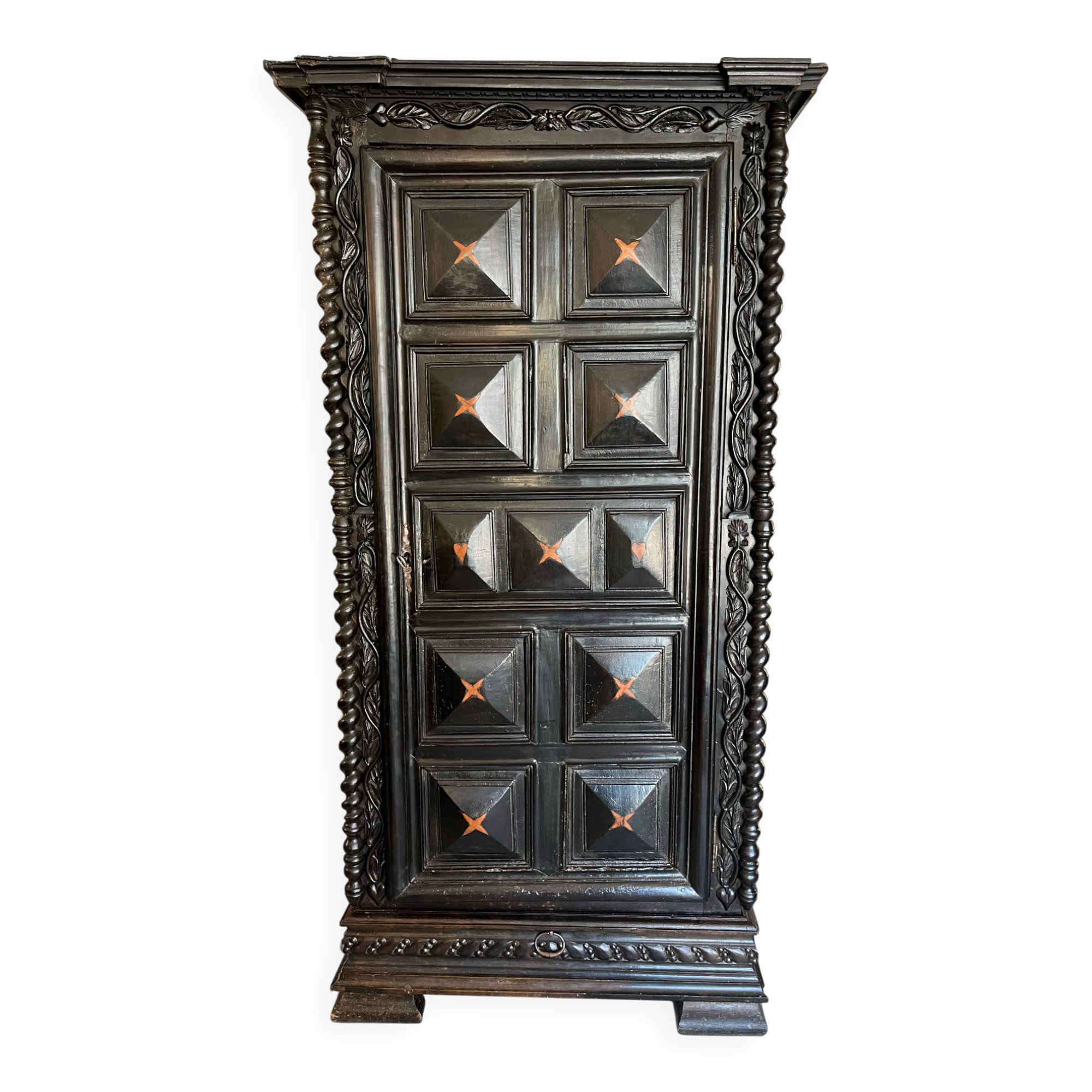 Wedding Bonnetière in Walnut in the Louis XIII style