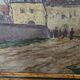 Oil on Panel Painting Animated Landscape Village Signed Gaëtan MONTAGNEY 1888