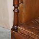 Vintage Patinated Leather Chesterfield Swivel Captain's Armchair