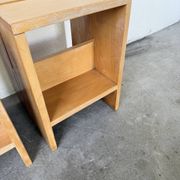 Paire tabourets ou chevets pin mobilier montagne 1950