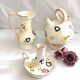 Carafe, gargoulette and candlestick artisanal pottery by Angèle de Poët-Laval