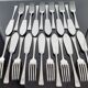 Set of 12 silver plated fish knives and 12 forks