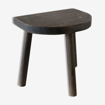 Tabouret tripode de ferme, rustique, vintage