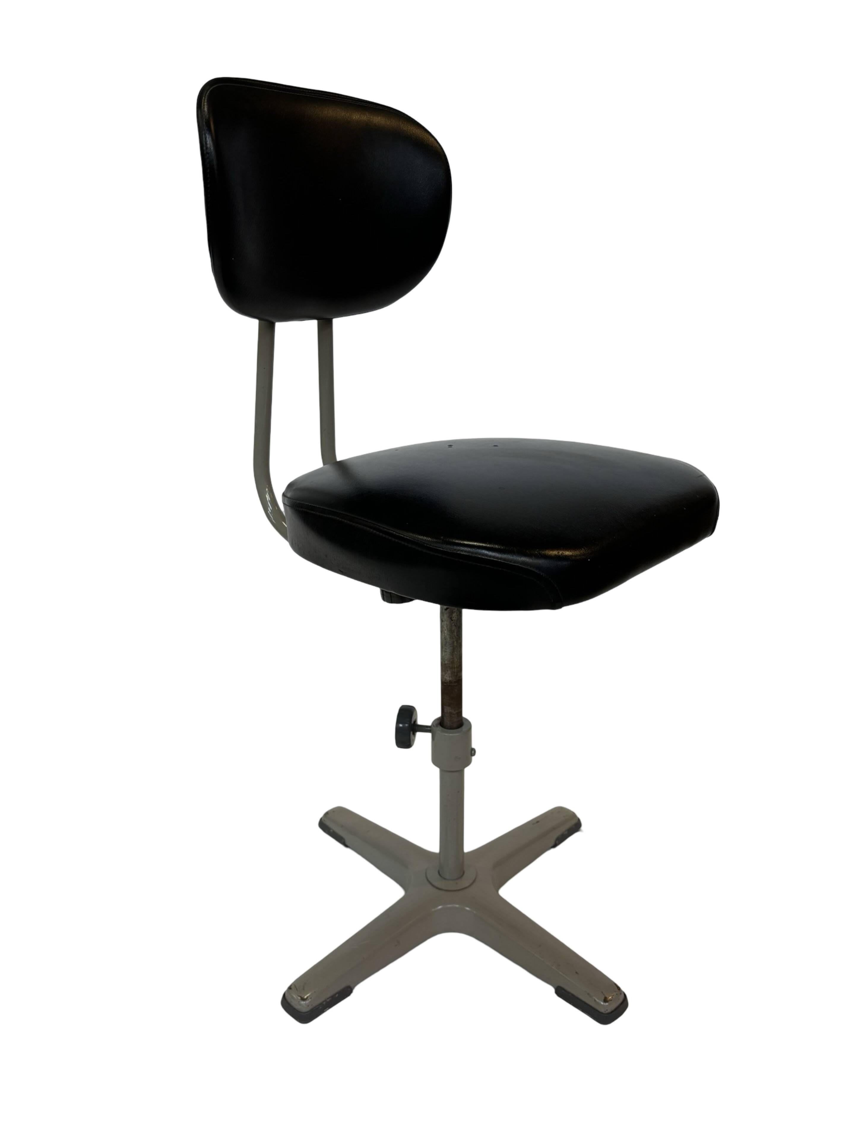 Mid Century Okamura Vintage Office Working Chair of 60's Design