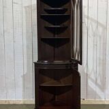 1950s English mahogany corner cabinet