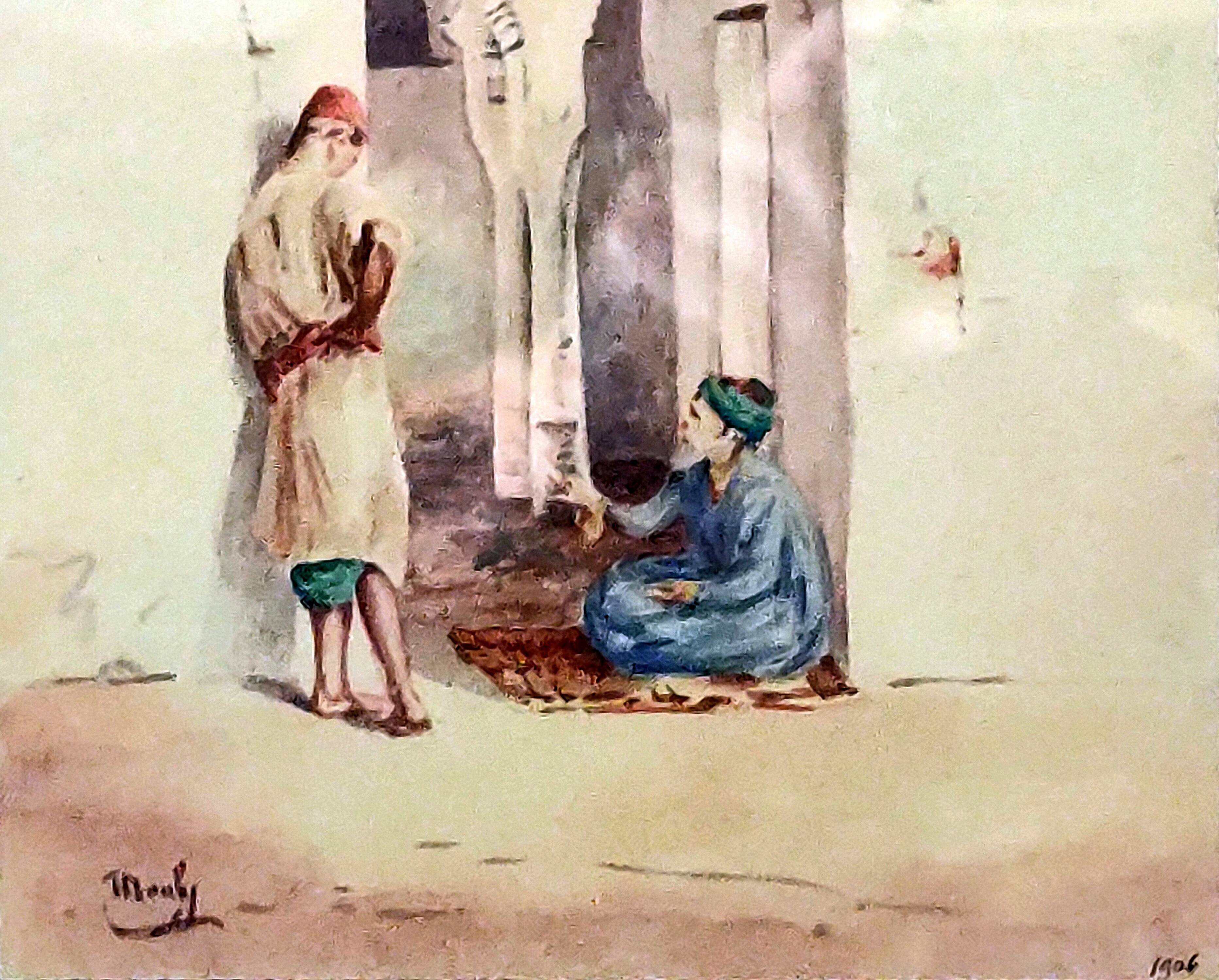 MOULY painting – Watercolor and pencil – Orientalist, 1906 – High quality!