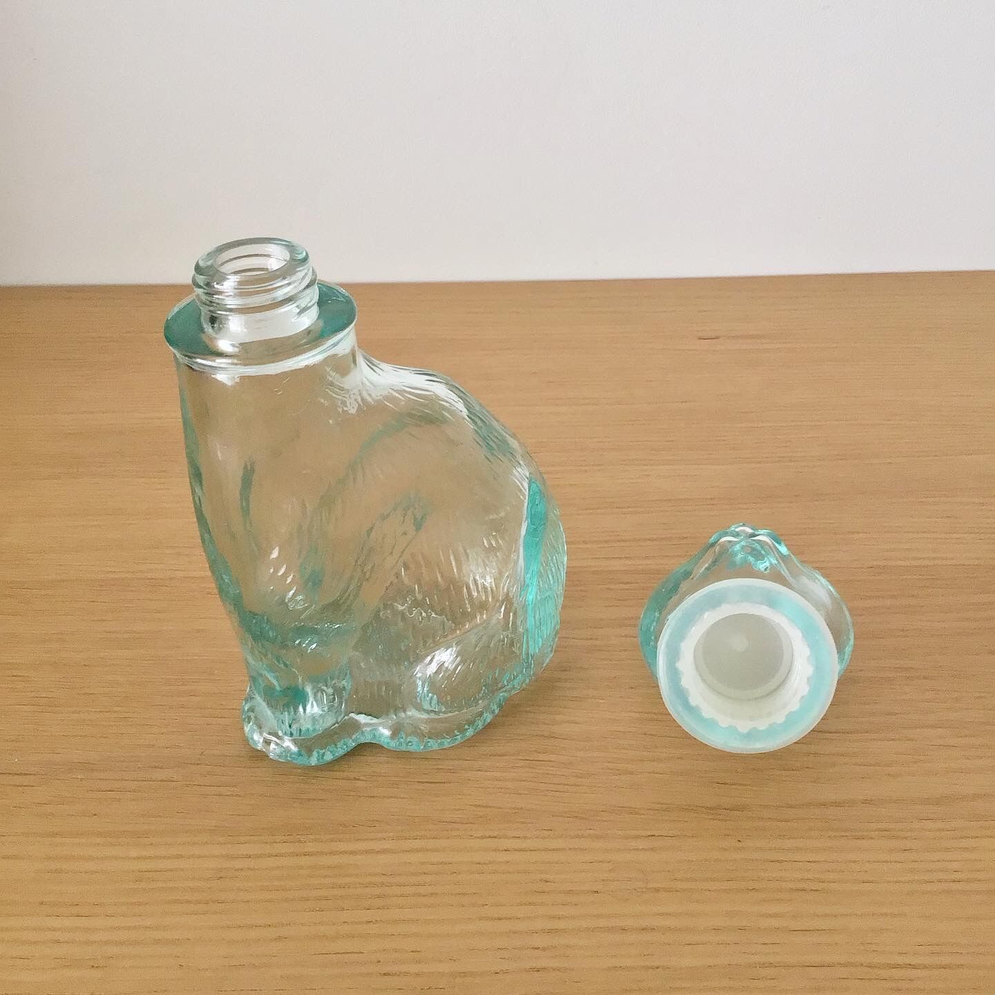 Vintage glass cat bottle
