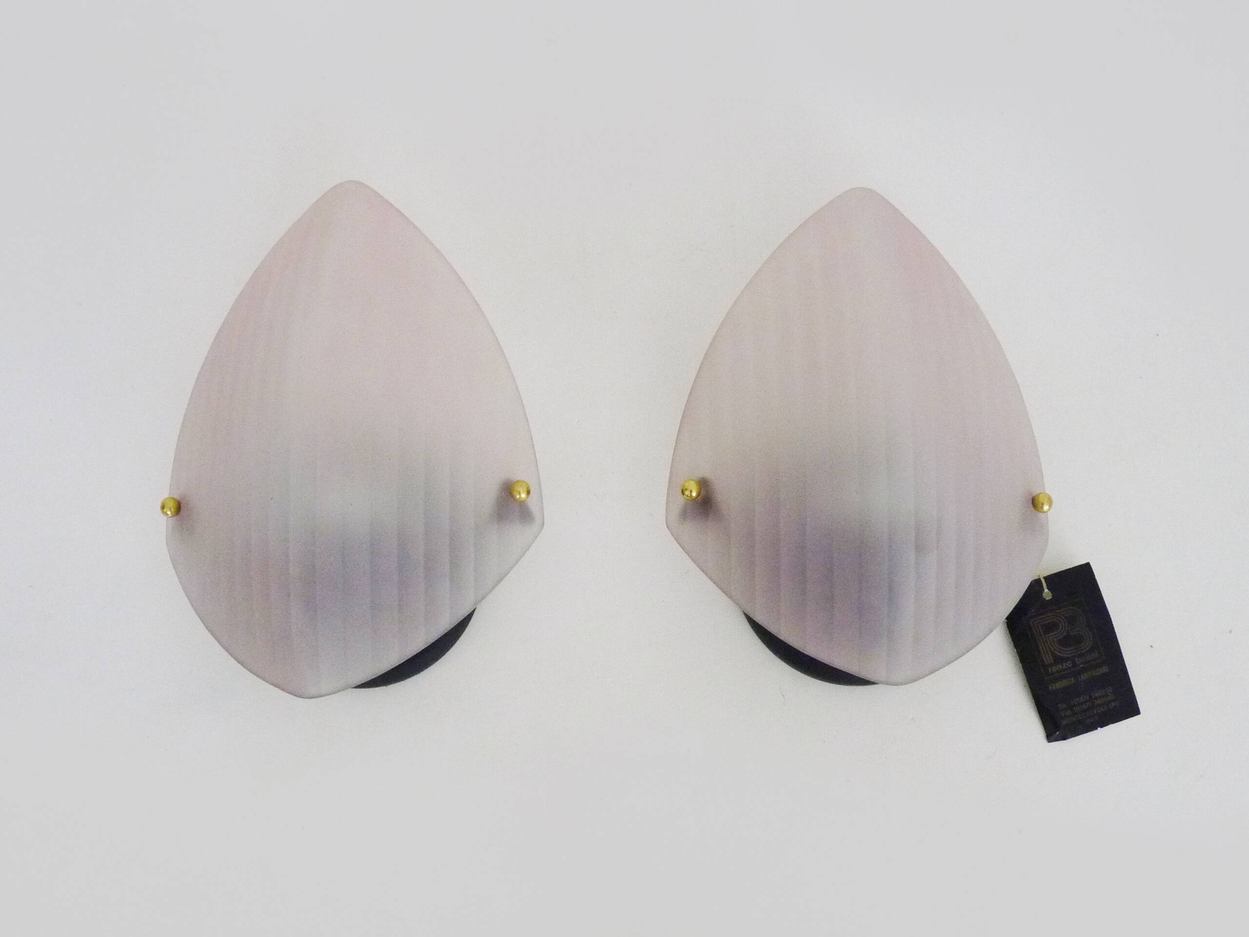 Pair of Italian wall sconces by Renzo Batini