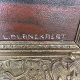 Oil on panel, still life, signed L.Blanckaert