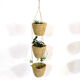 Hanging baskets made of natural fiber