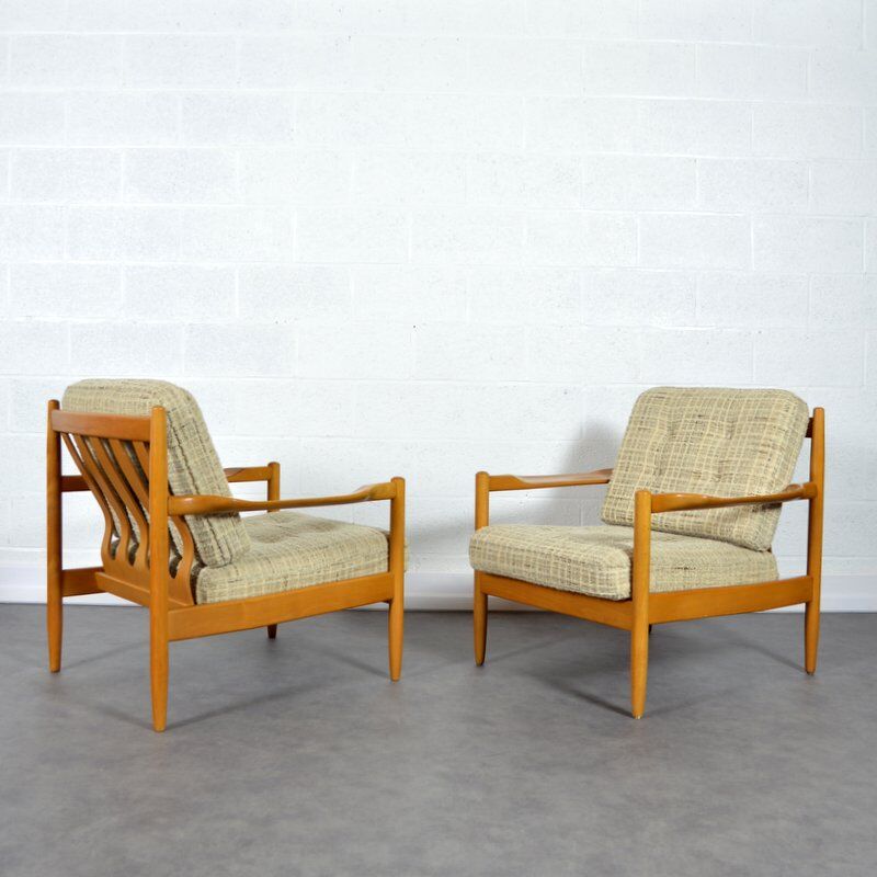 Pair of scandinavian armchairs 1960