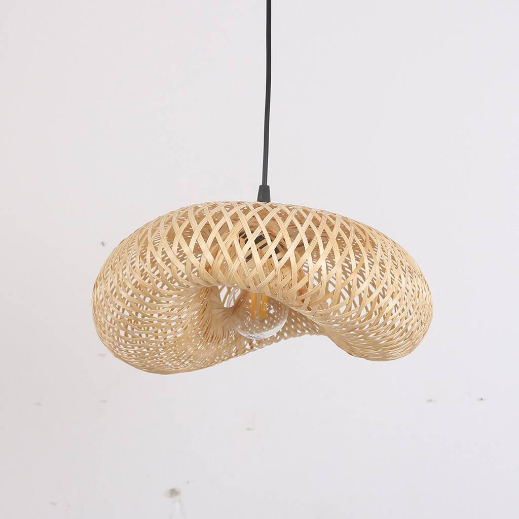 Bamboo Pendant Light, Bamboo Light Fixture, Hanging Lamp