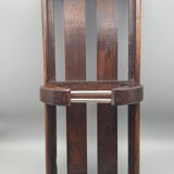 Wooden tray with glass ramekin handle servant aperitif appetizer vintage art deco appetizer